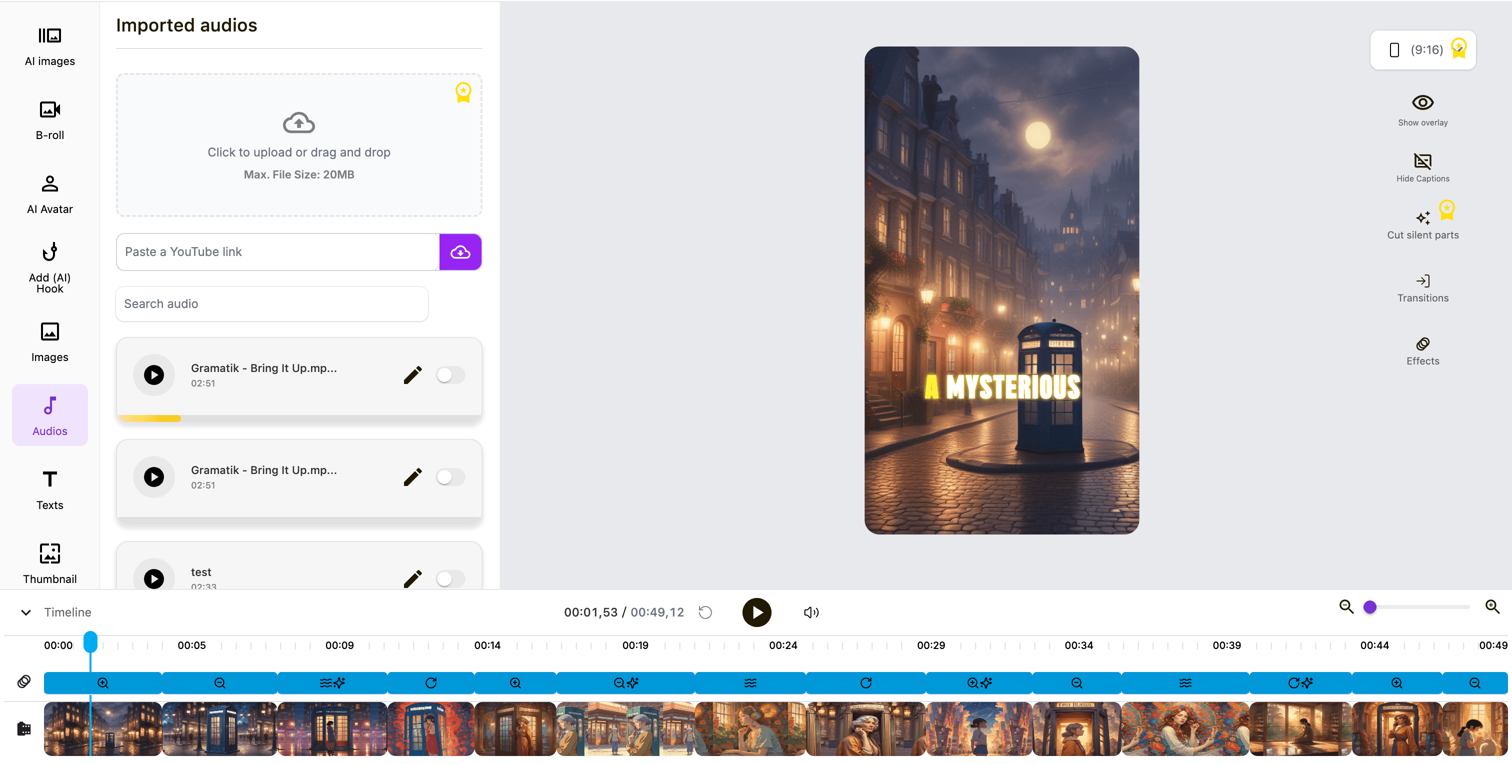 SendShort's video editor